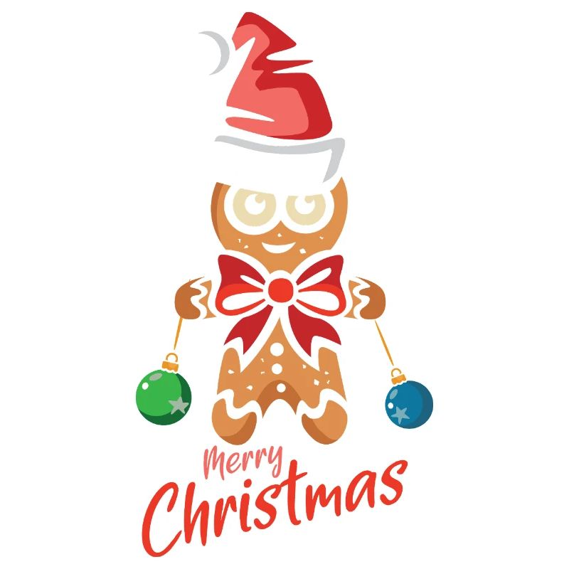 Lebkuchenmann mit Weihnachtsmütze