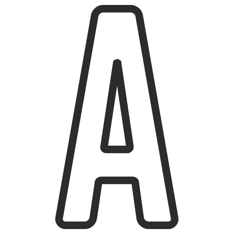 Typodesign de la lettre A