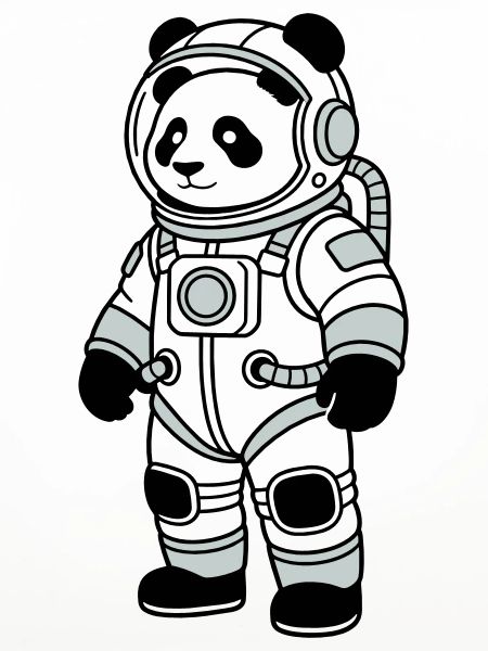 panda bear spacesuit