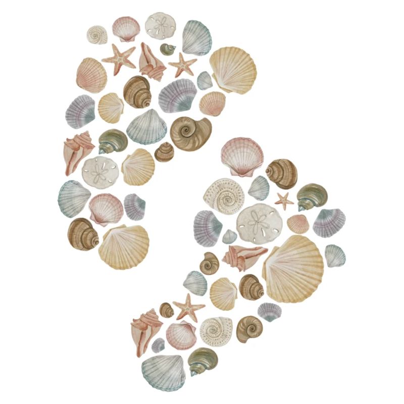 Footprints from shells - watercolour