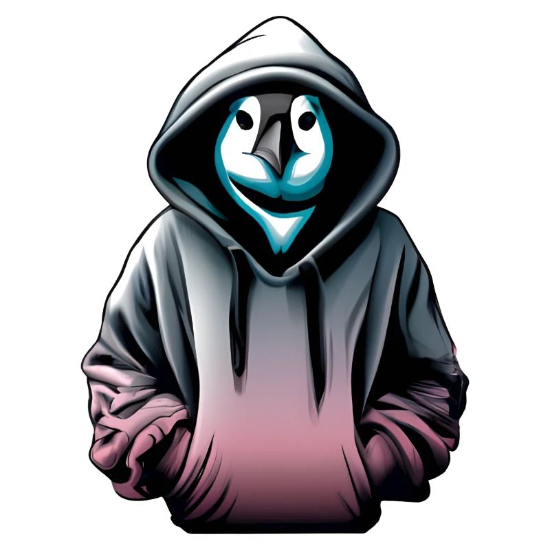 Hacker Pinguin mit Pullover