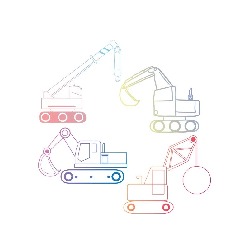Excavator Construction Site Construction Worker Girl I Gift