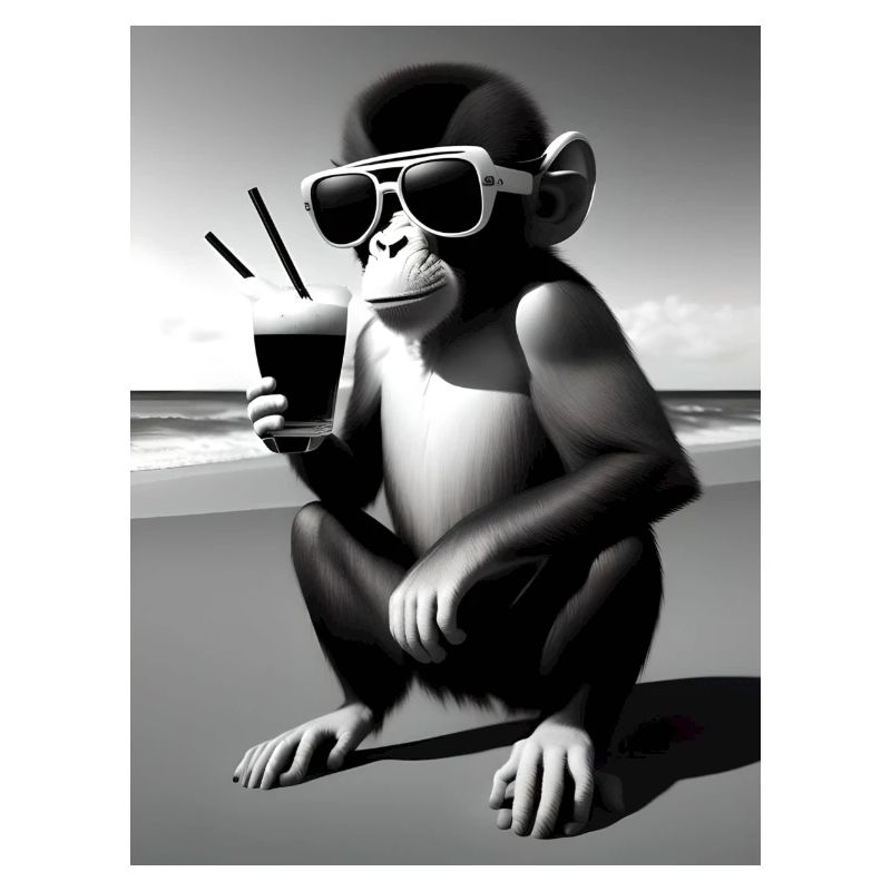 Cool beach monkey