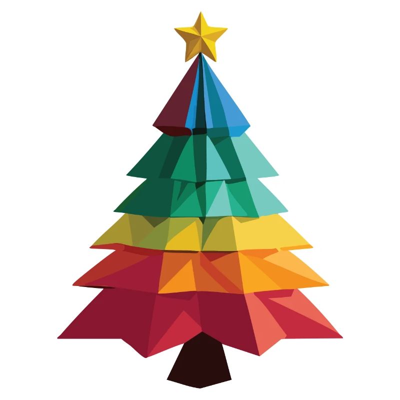 Low-Poly-Weihnachtsbaum
