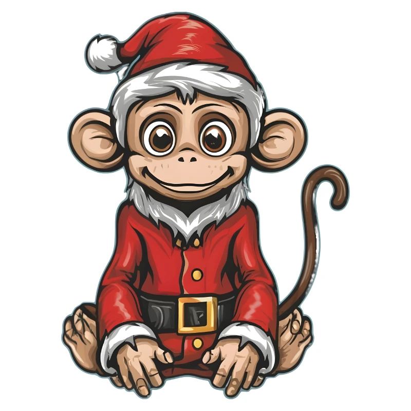 Weihnachtsmann Affe