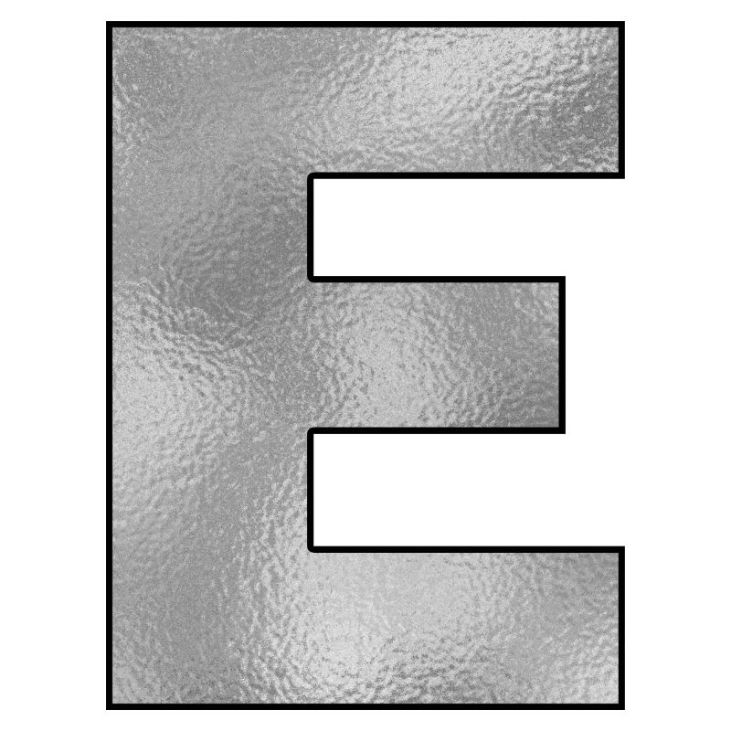 Letter E Silver