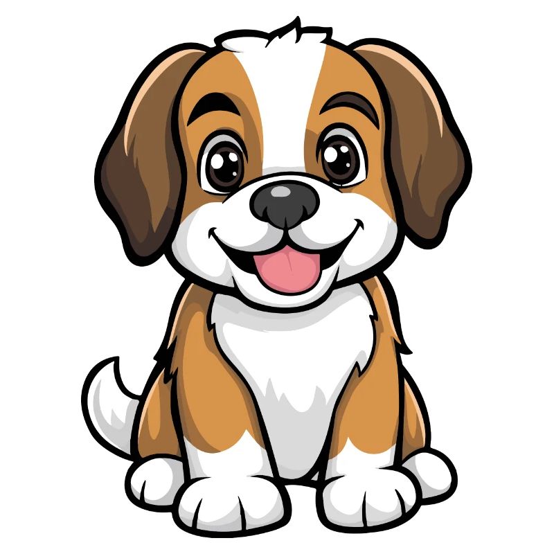 Saint Bernard Chien Bande Dessinée Mignon