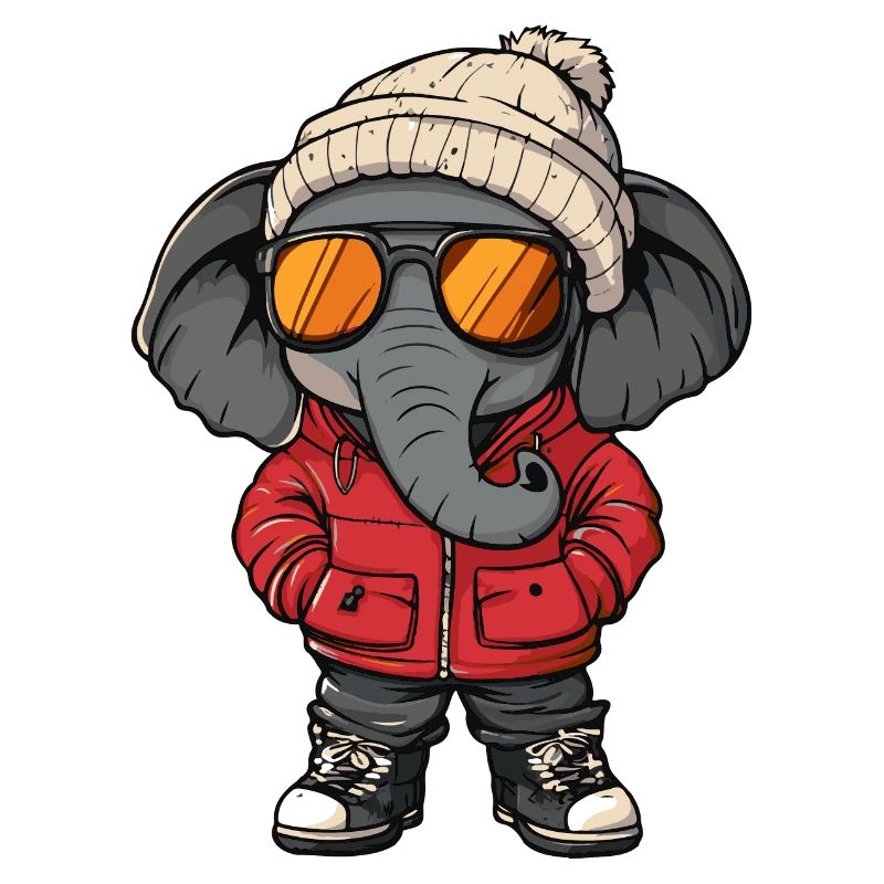 Elefant Winter