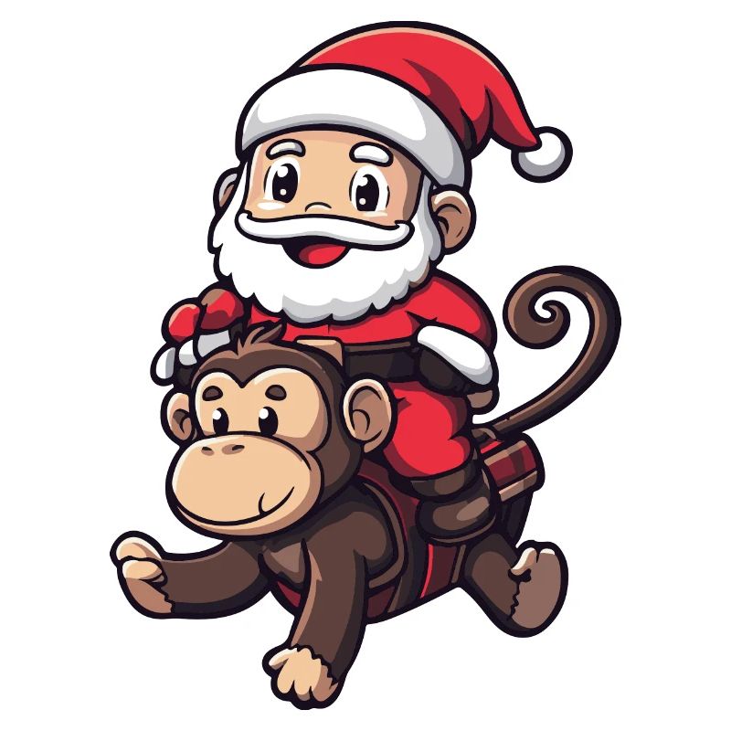Monkey Santa Claus