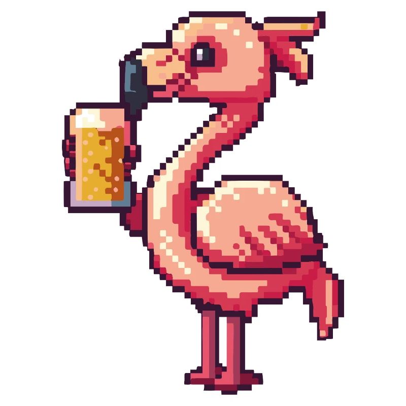 Flamingo Pixel Bier