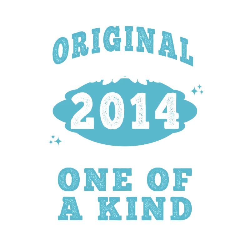 Original 2014 Vintage retro. Tshirt anniversaire 2