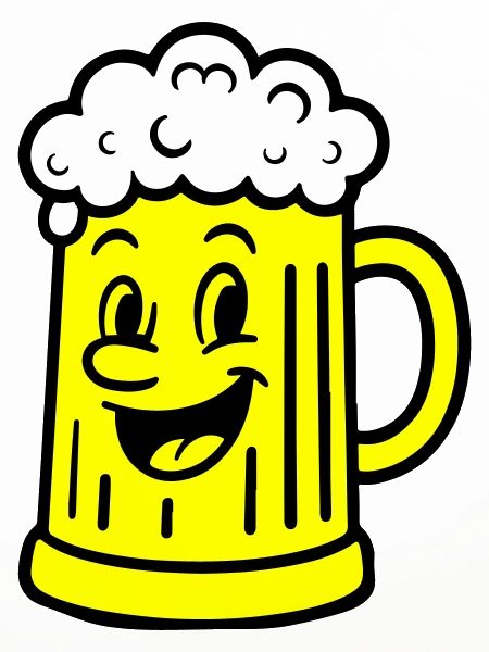 Bierkrug Comic Bier