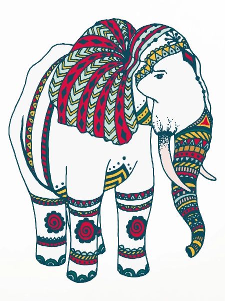 Farbenfroher Elefant