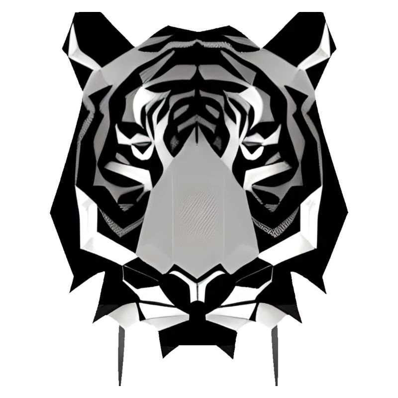 Polygon Design Säbelzahntiger Tierkopf