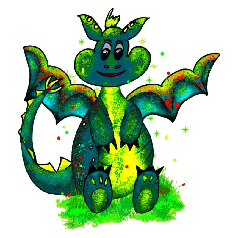 bunter Drachen