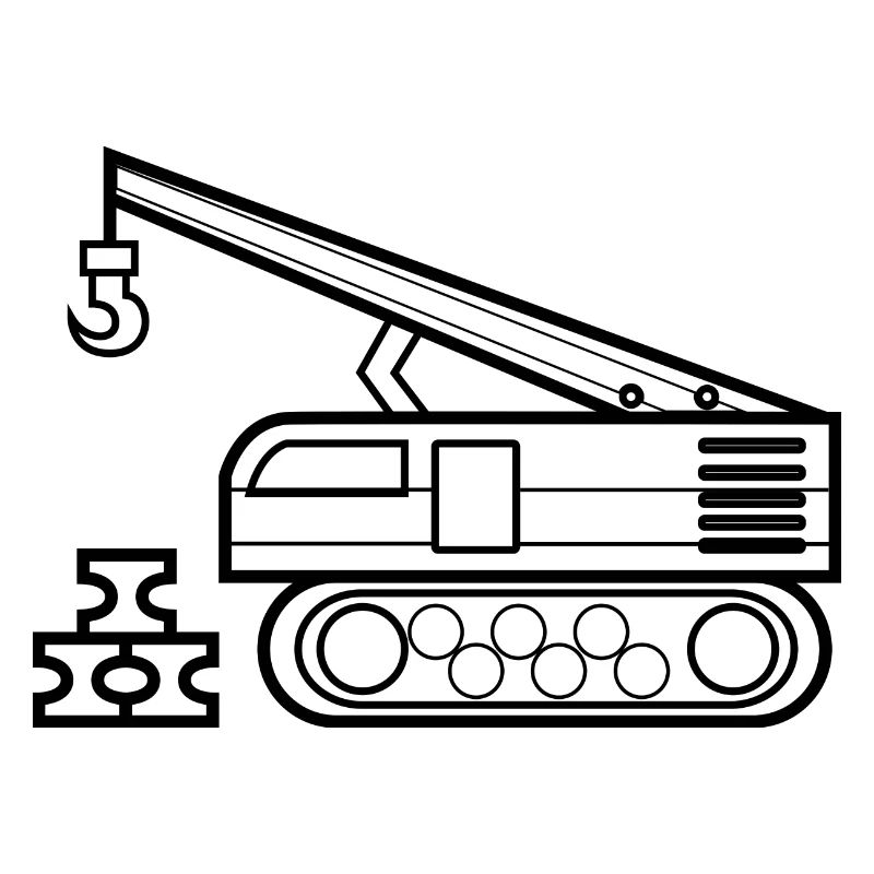 Crane for coloring Crane driver gift