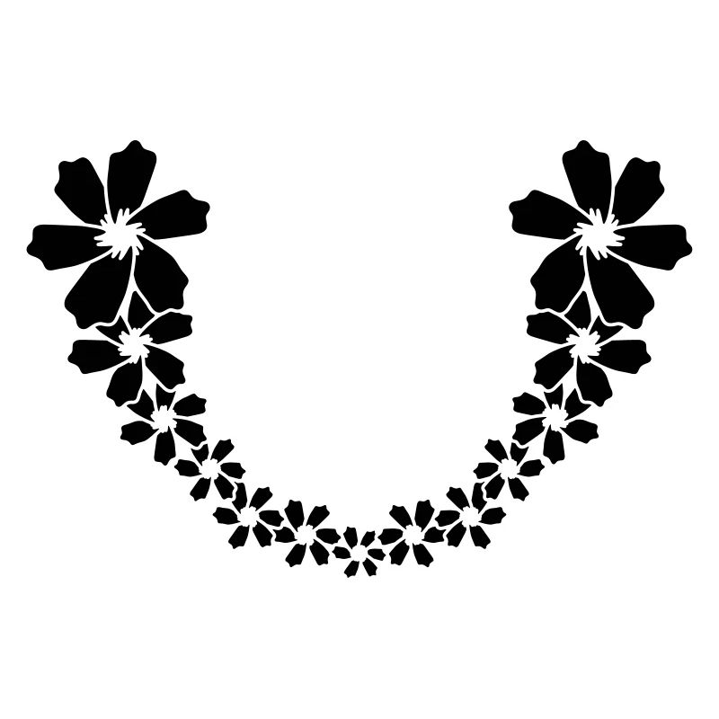 Blumen Ranke im Halbkreis