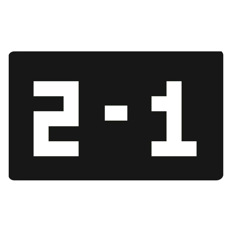 Retrogaming Score 2 to 1 Won Pixelated