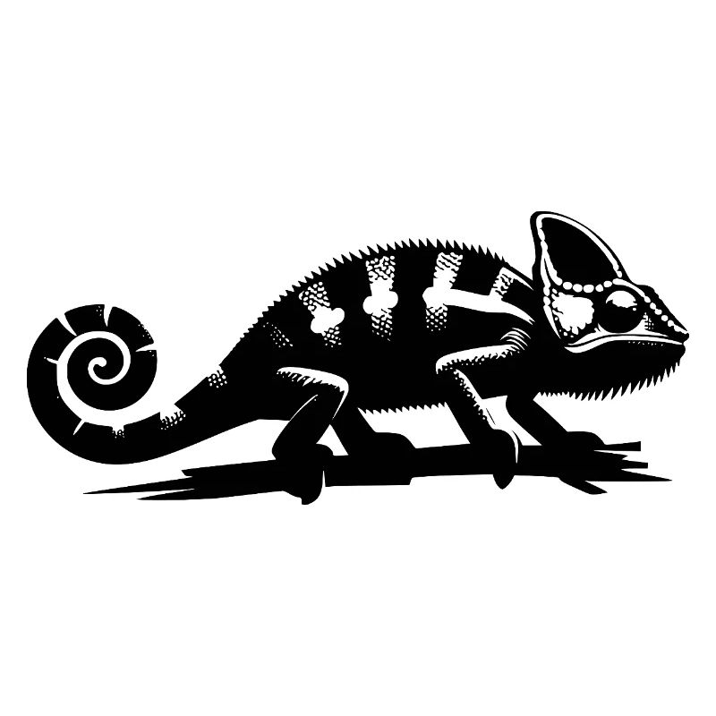 Petit dragon caméléon à la queue recourbée