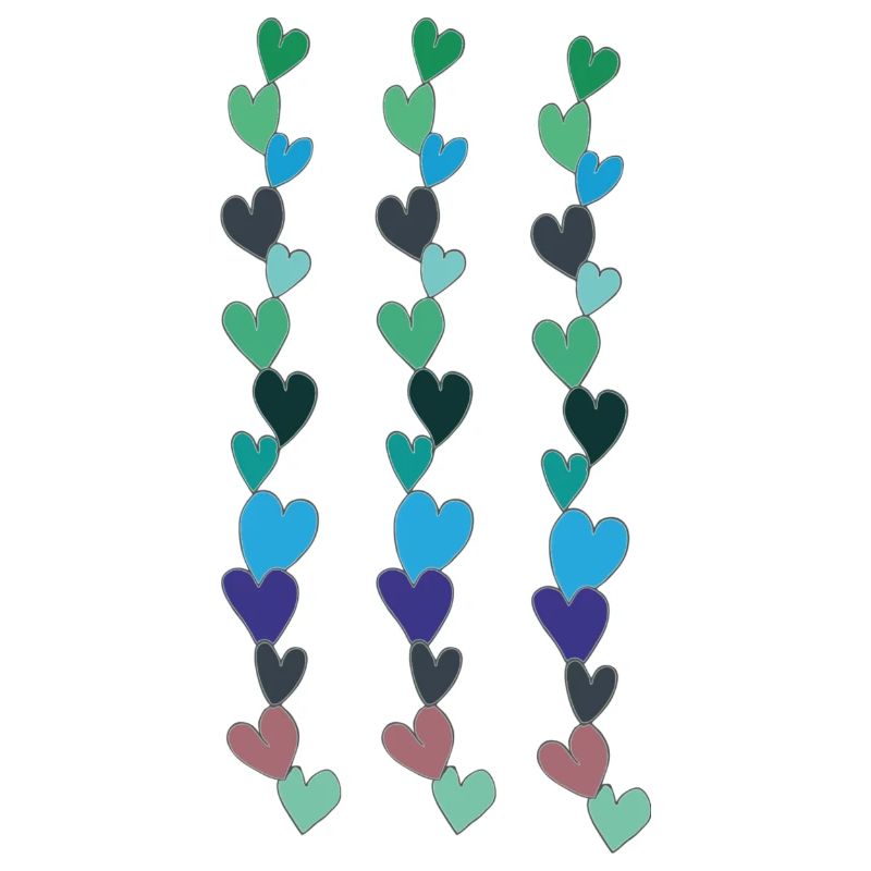 herzen kette blau
