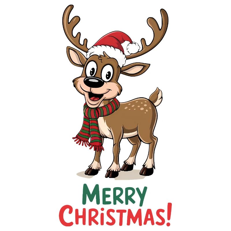 Rentier Weihnachtspullover lustig süß niedlich