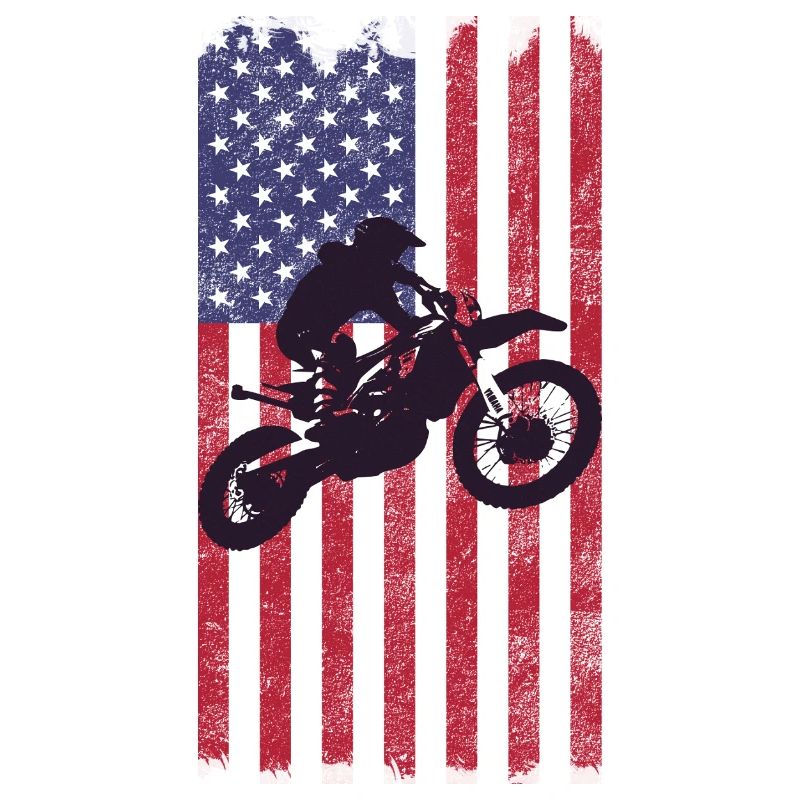 Drapeau américain du vélo de cross,