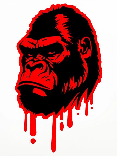 Gorilla Symbol Kopf