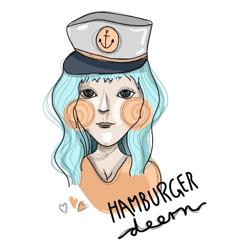 Captain Illustration Hamburger Deern