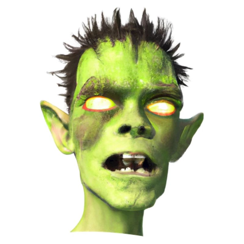 Zombie vert en 3D pour Halloween