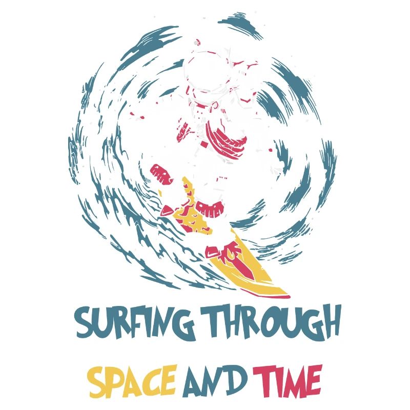 Un astronaute surfe dans l’espace et le temps Surfer Surf