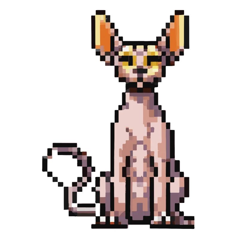 Katze Pixel Kunst Geschenkidee