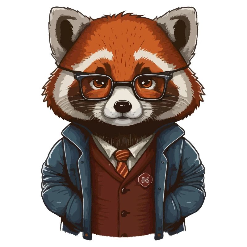 Red Panda en hipster