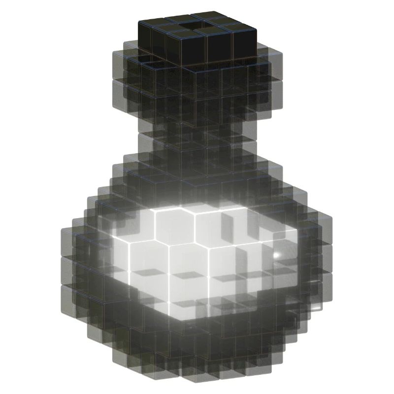 Black Gothic Crystal Bottle - Magic White Potion