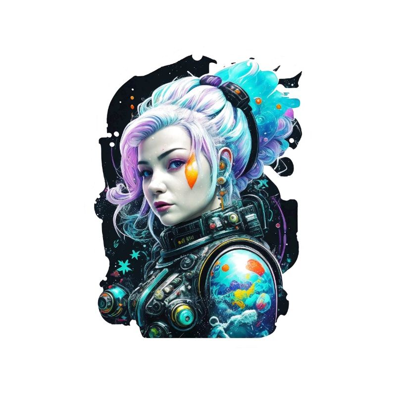 Astronaute de l’espace sirène princesse de glace