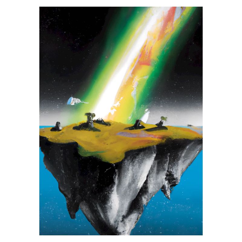 Flying Island Outer Space