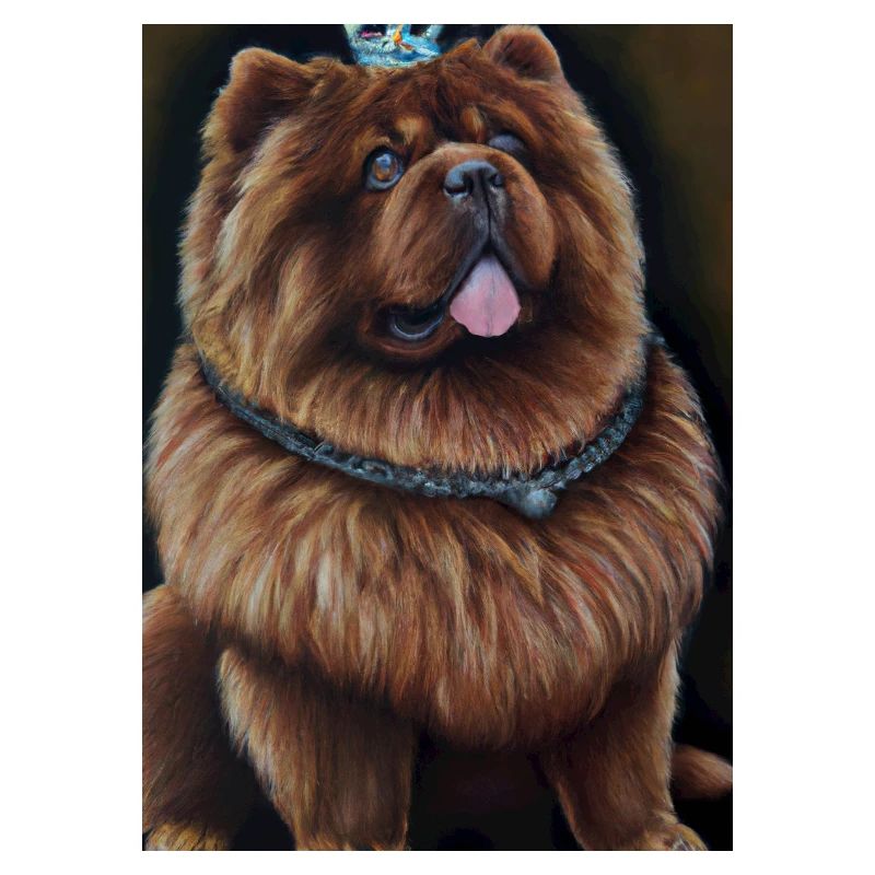Chow Chow mit Krone