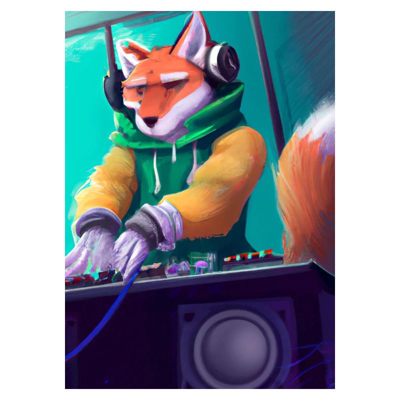 Fox am DJ-Pult