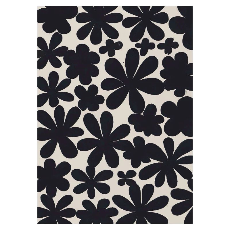 Schwarze Blumen-Muster