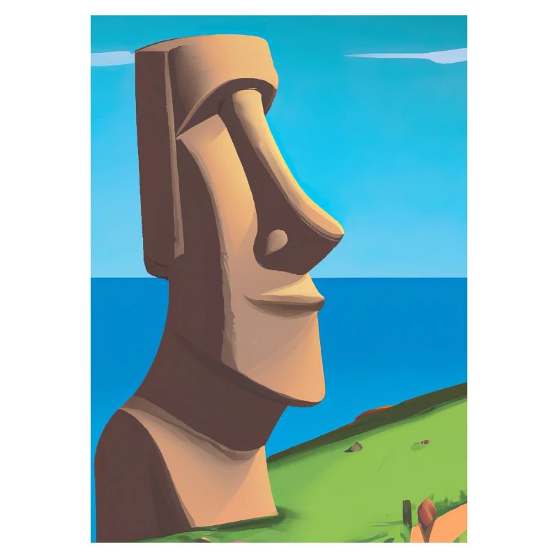 Monumentale Moai-Statuen
