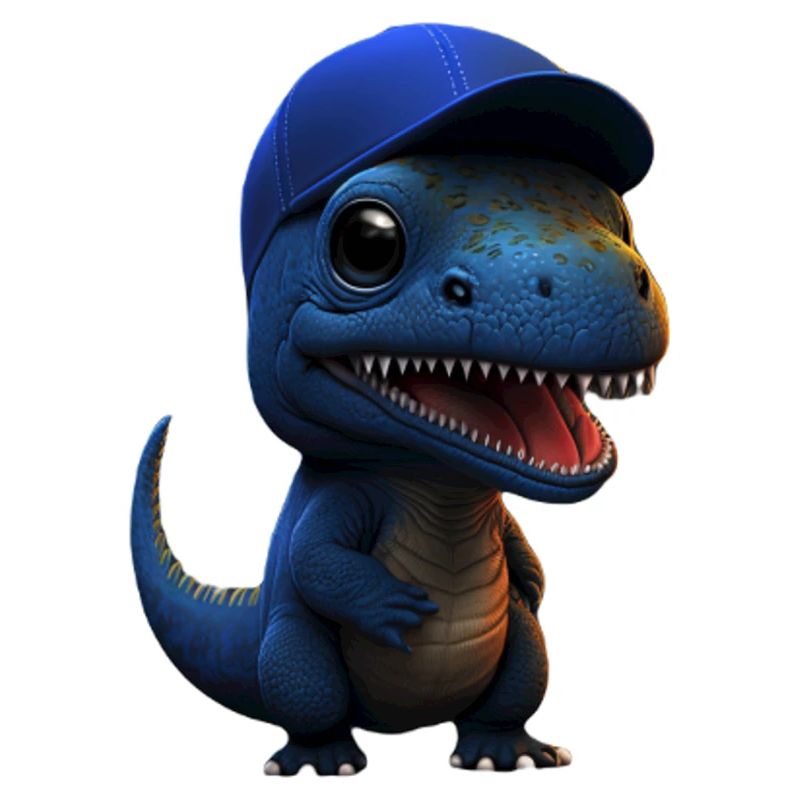 Mignon bébé dinosaure avec Navy Cup
