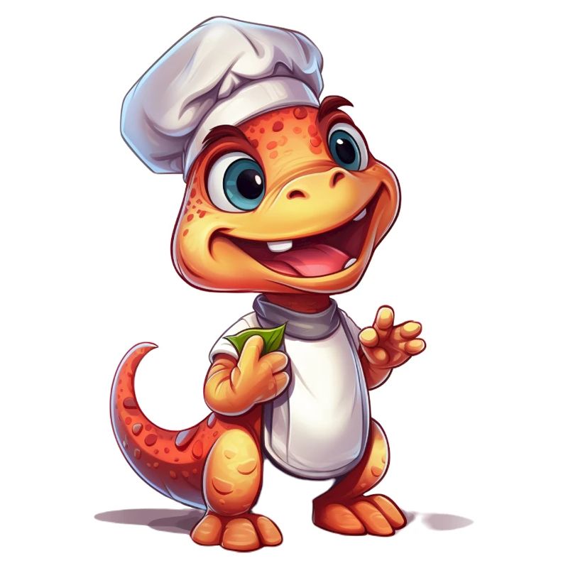 Mignon bébé Velociraptor Chef
