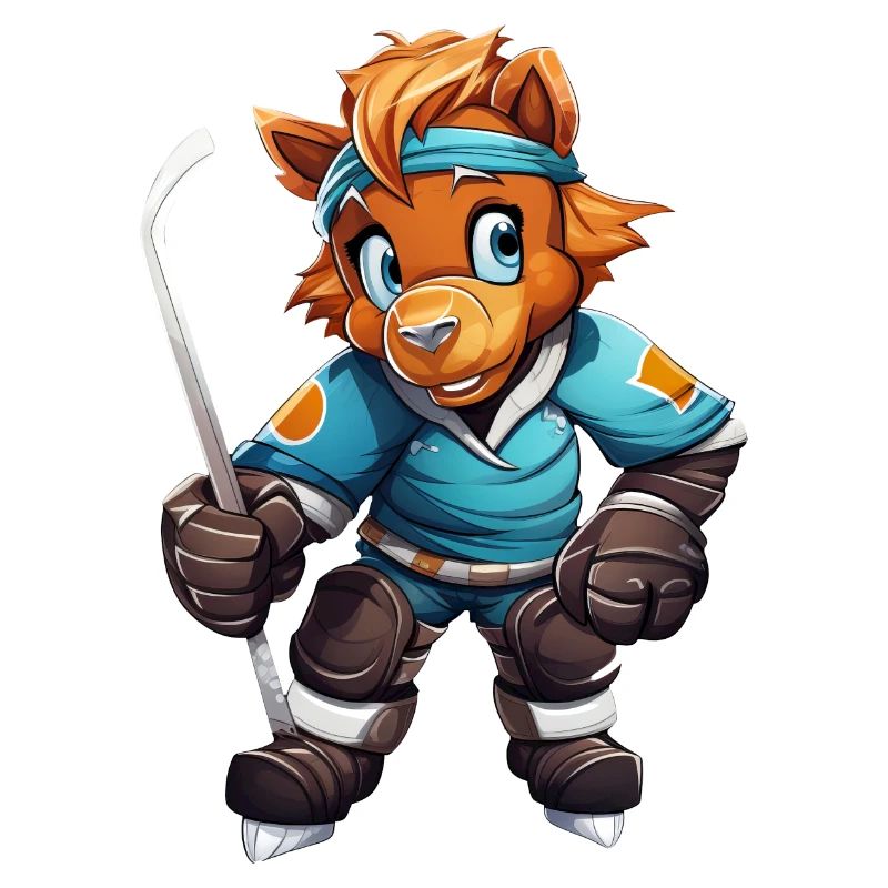 variation 24357Pferd als Eishockeyspieler