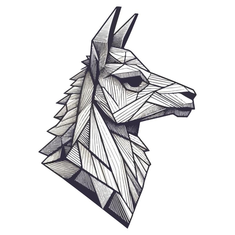 Llama Alpaka Geometrisch