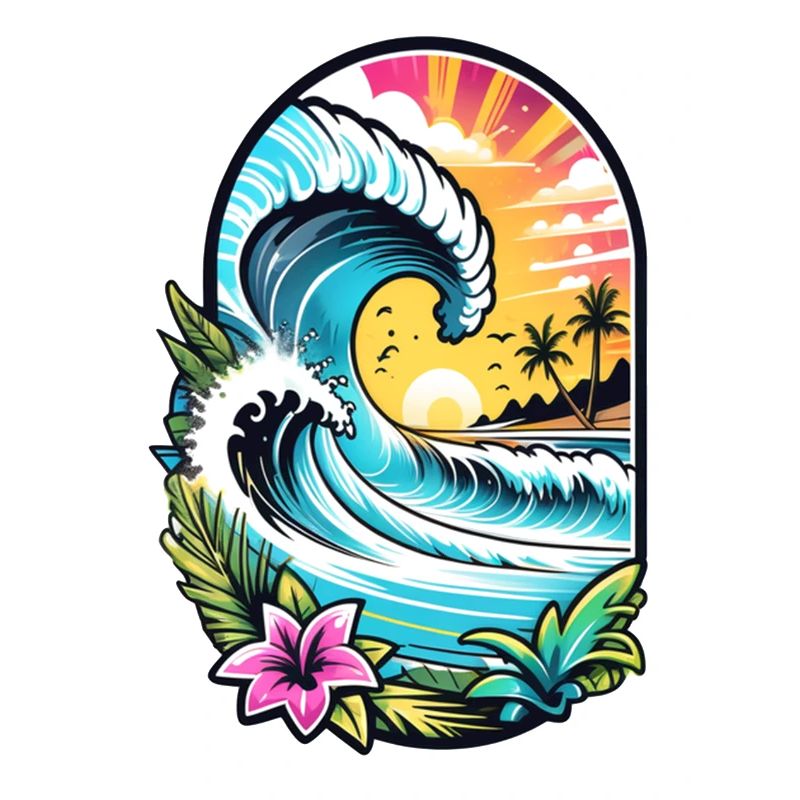 surf plage palmier soleil vacances