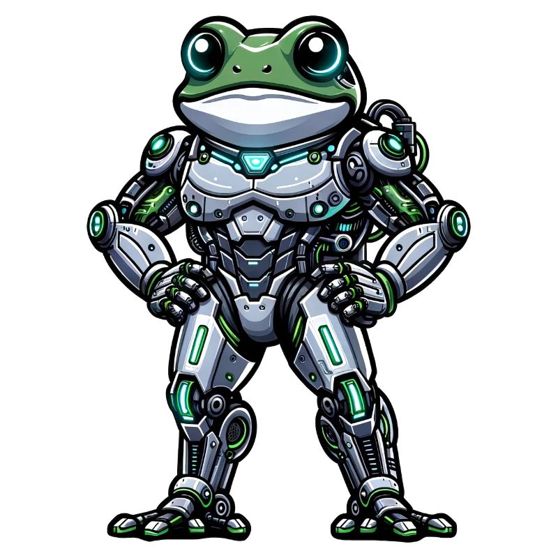 Robot Frog Dabbing Mech Cyborg Cool