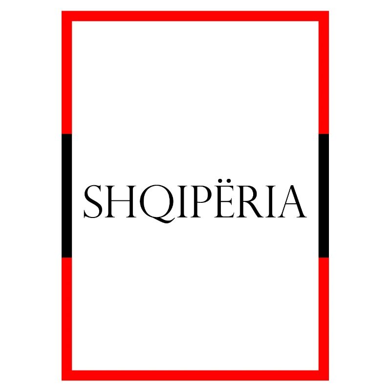 Albanie Shqipëria Lettrage de déclaration avec drapeau