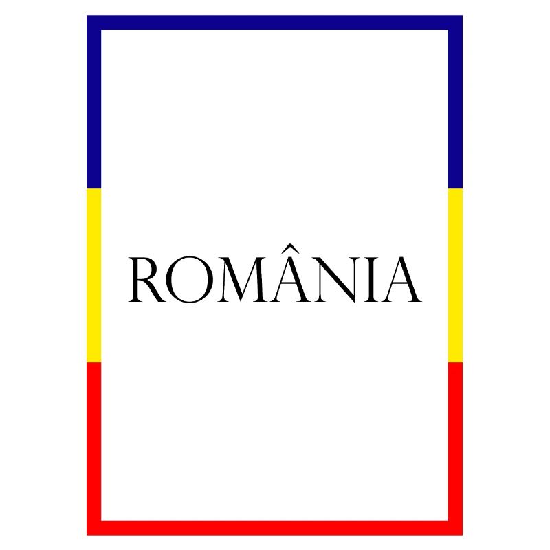 Roumanie România Lettrage de déclaration avec drapeau