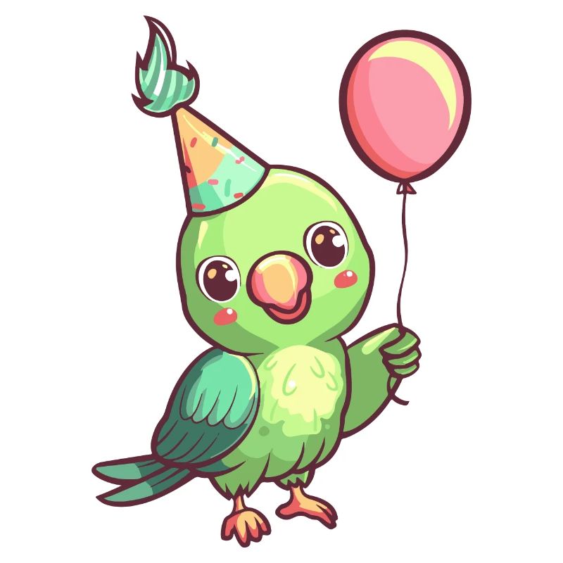 Bande dessinée d’anniversaire de perroquet