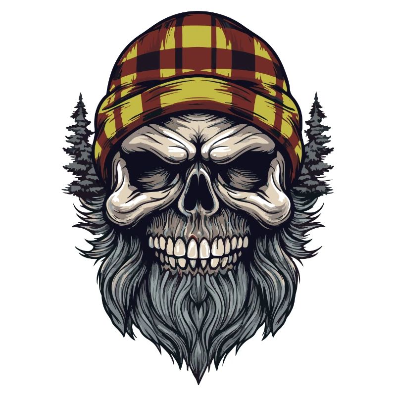 Skull Holzfäller Lumberjack