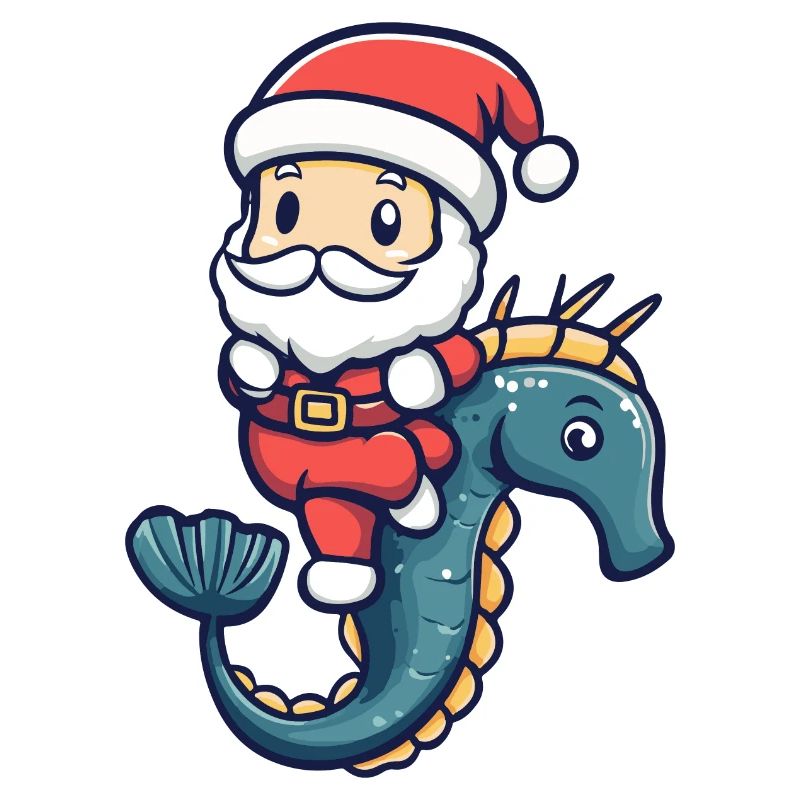 Seepferd Weihnachtsmann